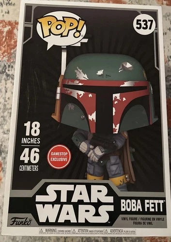 Funko Pop Mega 18 Star Wars - Boba Fett - GameStop (Exclusive) #537, Open box.