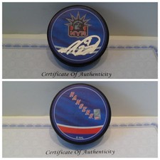 Matthew Robertson Signed New York Rangers Puck COA Official NHL Licensed Puck