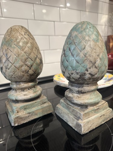 Pair Of Decorative Pineapple Finials