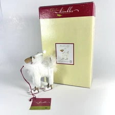 Vtg Dept 56 Patience Brewster AIREDALE IN PJ's Christmas Krinkles Dog Ornament