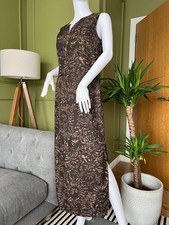 Jaeger Dress Vintage 100% Silk With side splits UK 10