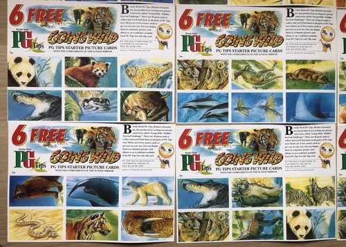 A Complete Set Of Brooke Bond Tea Cards Going Wild Starter Picture Sheets - Picture 2 of 4