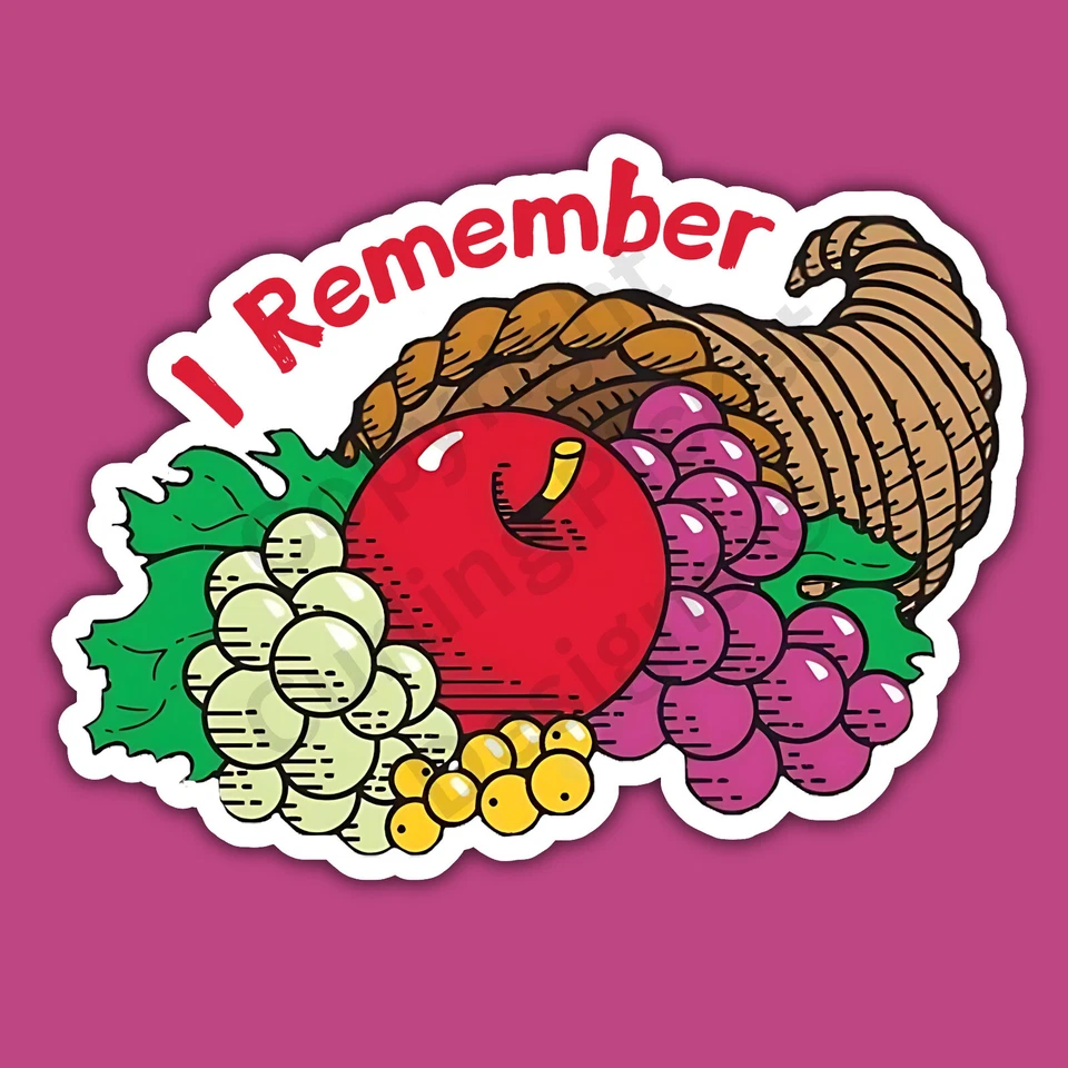 Fruit of the Loom Cornucopia I Remember Mandela Effect 3" Vinyl Sticker