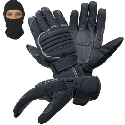 PROANTI Regen Motorradhandschuhe Motorrad Handschuhe im Set mit Sturmhaube