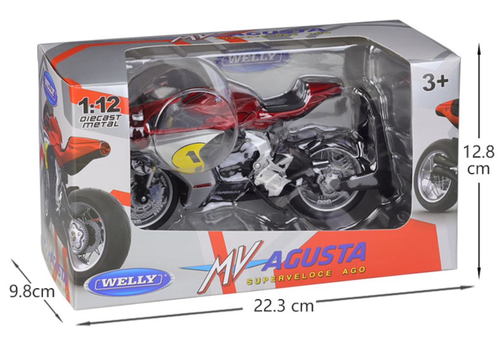ZD WELLY 1:12 MV Agusta Superveloce AGO Sport Model Diecast Metal