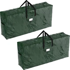 Green Christmas Tree Storage Bags 2 Pack For 9 Foot Trees Durable Tote Bags