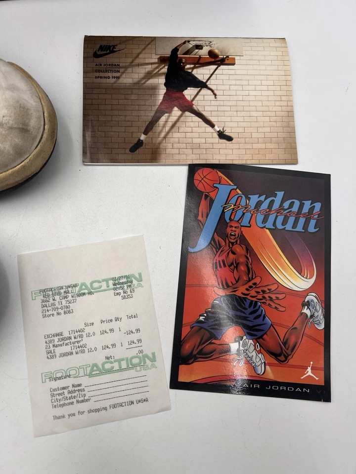 RARO 1991 NIKE AIR JORDAN 6 BLANCO INFRARROJO OG talla 12 con caja original, recibo, papeles Foto 2 de 4