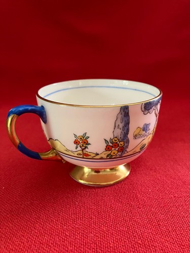 c 1930 Carlton Ware art deco hand painted trio #5 "Sylvan" pattern - Picture 7 of 9