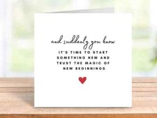 Personalised New Beginnings Card Fresh Start Card New Job Card New Home Card 6x6