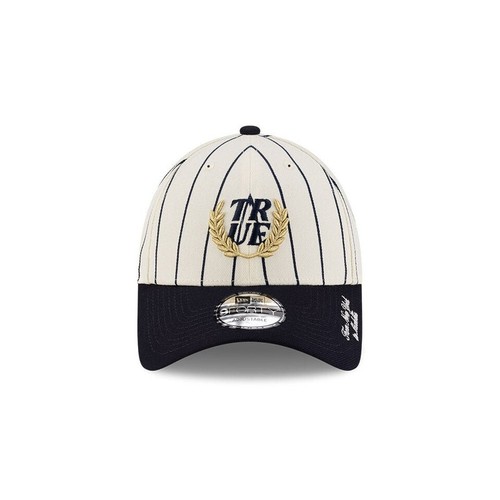 New Era 9FORTY TRUE Collaboration Pinstripe Chrome White Navy Visor 14674649 - Picture 4 of 7