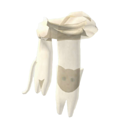 ROBL0X TRANSLUCENT Cute Ghost Cat Scarf Item! Toy Code ONLY *Sent in  Messages*