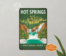 Hot Springs National Park Sign Rustic Wall Decor Camping Arkansas 108120086015