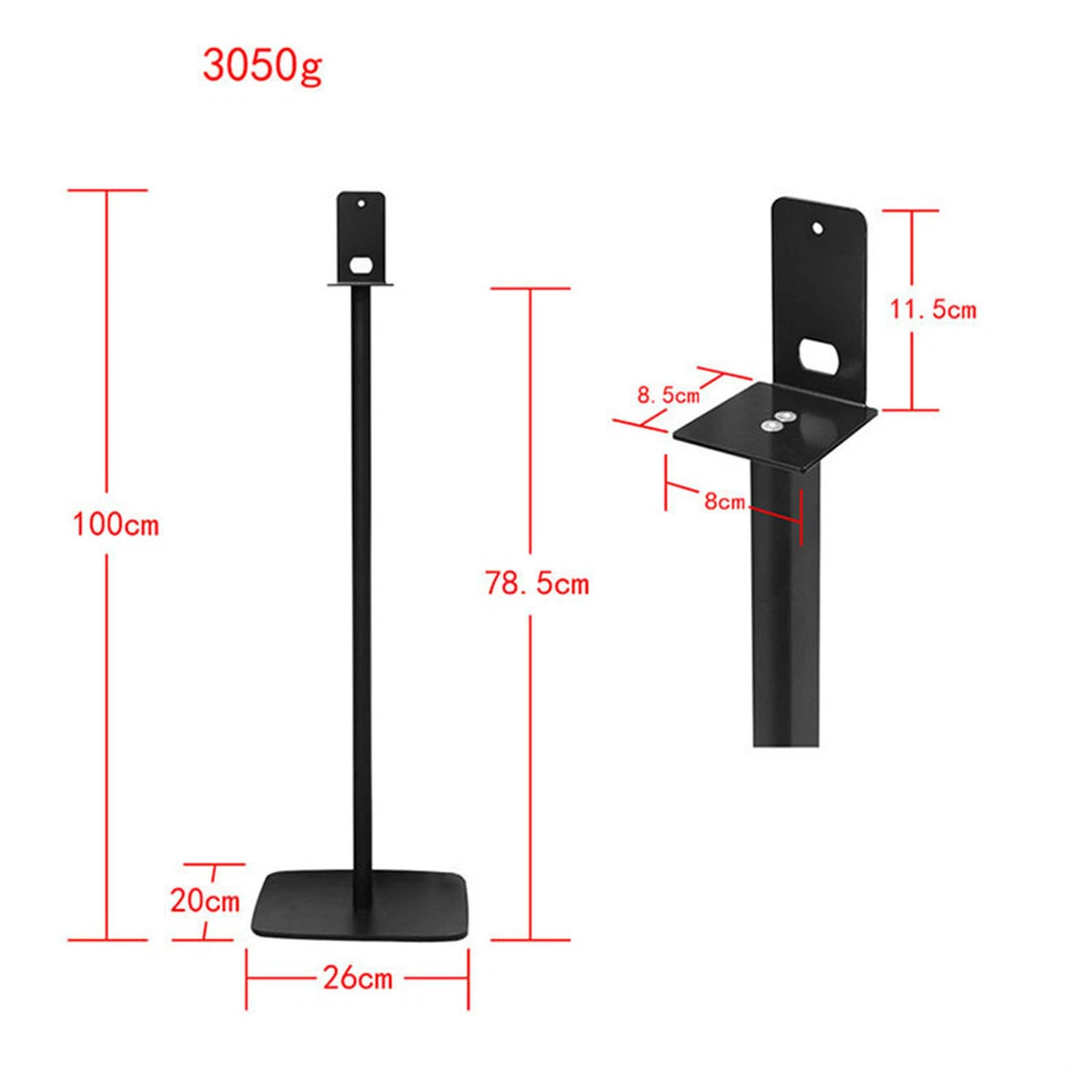 for Sony SA-RS3S Audio Floor Stand One Pair Black Upgrade