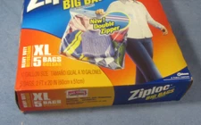 Ziploc New Sealed Box of 5 -  10 Gallon XL Big Bags 2 Ft. x 20"