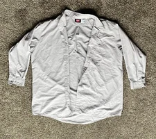 Red Kap Light Gray Long Sleeve Industrial Work Shirt sz 4XL - EUC