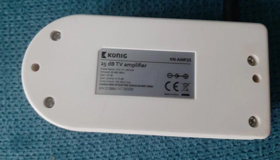 König - TV Amplifier - 25db - TV Verstärker - KN-AMP25  - 2 Ausgänge - Bild 2 von 2