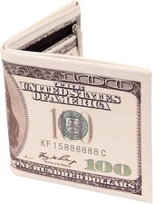 USA US Dollar Cash Bill Wallet Billfold Leather Credit Card Photo Holder Gift