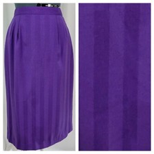 Vintage Worthington Purple on Purple Striped Pencil Skirt Size 8