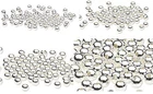 100 Shiny Silver Finished Steel Metal Round Spacer Beads 2.5mm 3mm 4mm 6mm 8mm