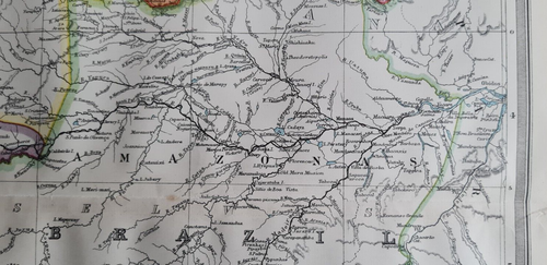 Antike (1907) Landkarte - Südamerika Nordwesten - Bolivien / Peru / Kolumbien - Bild 8 von 15