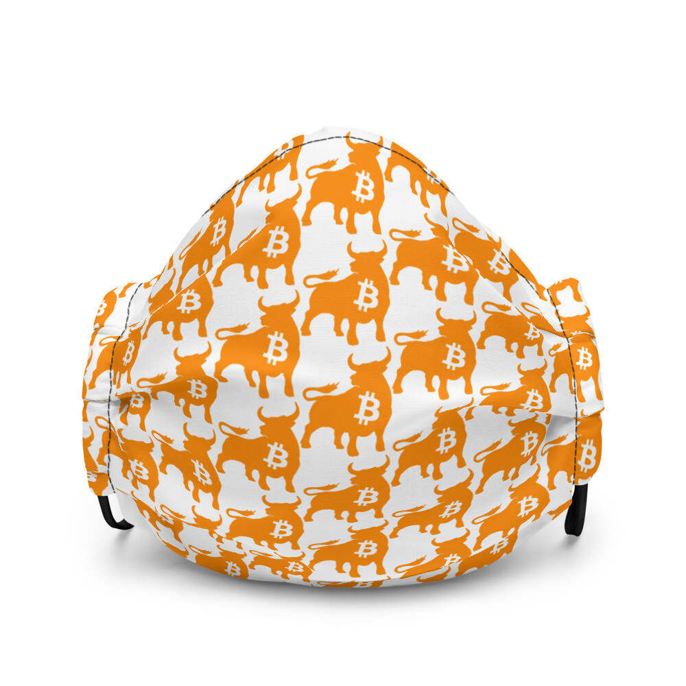 Bullish Bitcoin Premium Face Mask - BTC Bull Crypto Mask