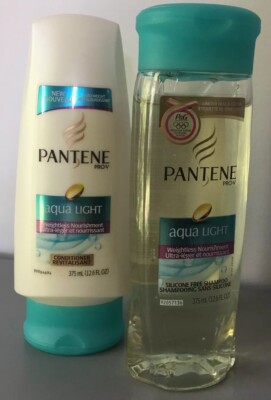 Set Pantene Pro-V Aqua Light Shampoo Conditioner Weightless 12.6 Ounces NOS New