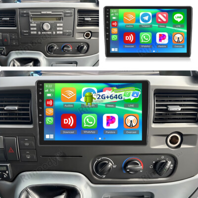 2+64G 9'' Android 15 Autoradio Für Ford Transit 2007-2012 Carplay GPS Navi WIFI