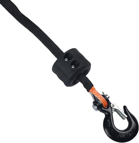 Heavy Duty 1/4" Orange Synthetic Winch Rope 50ft 10000lb UHMWPE Cable - Foto 5 di 9