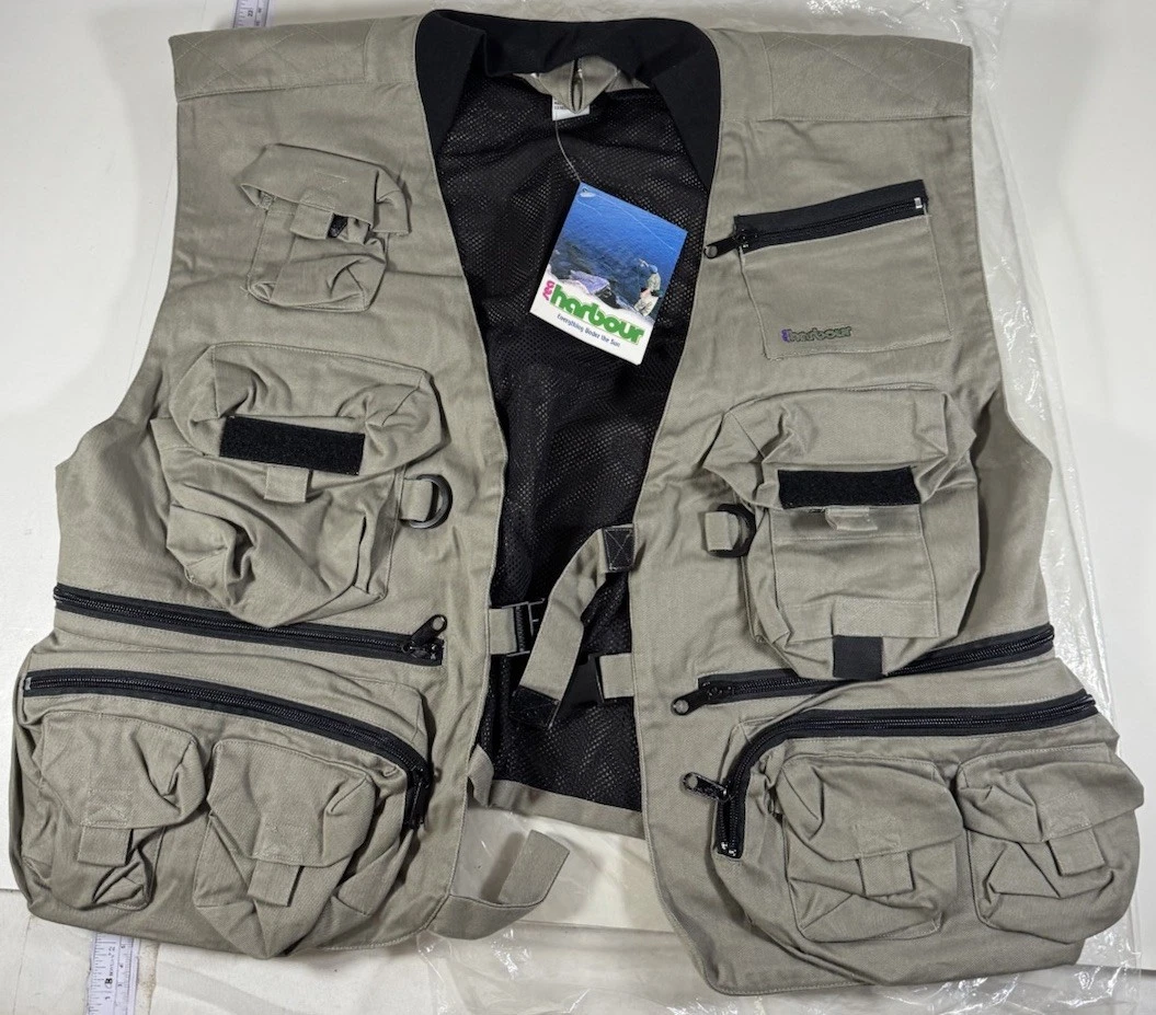 Harbour fishing Vest Men’s XL Vtg Green Vest Hunting Fly Fishing Pockets Zip
Opens in a new window o