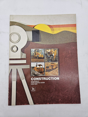 John Deere Construction Buyers Guide 1979 Vintage Brochure Rare