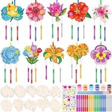 30 Pack Spring Flower Wind Chime Kit Make You Own Crafts Wind Chimes Outdoors...