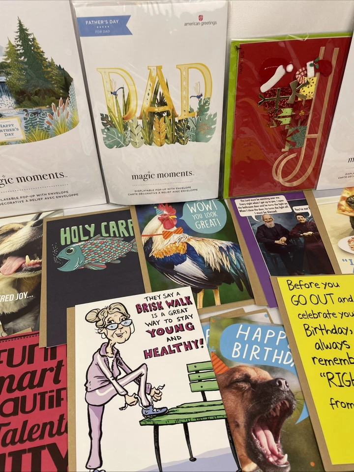 Fabuloso Gran Lote de 37! Tarjetas de felicitación nuevas PAPYRUS American Greetings todas las ocasiones Foto 4 de 4