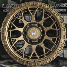 17x9 6x139.7 6x5.5 0 Offset Mflow Mf02 Matte Bronze Mesh Spoke Truck 4 Wheel Set