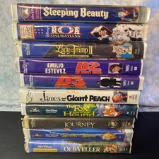 Disney Clamshell Vhs Assorted Lot Of 10 Kid/Family Movies