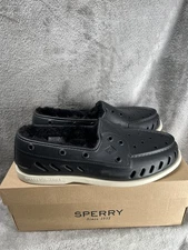 Sperry Men's Black Authentic Original Float Slip-on Boat Shoes Size 10M