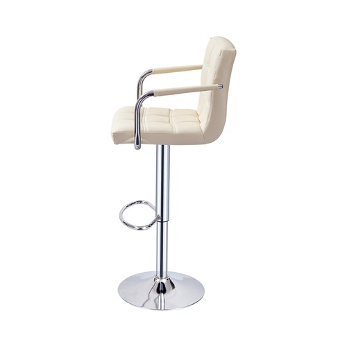 Faux Leather Barstool Chrome Base Stool Counter Height Stool Breakfast Bar Chair - Picture 64 of 172