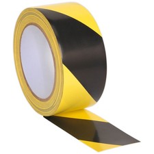 Image of Sealey Hazard Warning Tape 50mm x 33mtr Black/Yellow