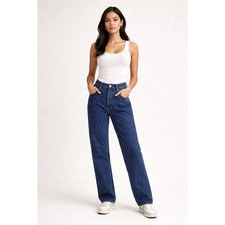 Levis SilverTab Baggy Jeans 27x30 Womens High Rise Y2K Dark Wash