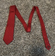 Vintage Red Multicolor Circle Pattern Dotted Neck Tie Men  s Accessory EUC