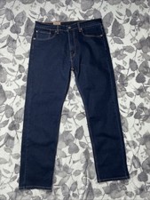 Levi Strauss 505 Regular Straight Leg Denim Stretch Jeans Dark Wash Men  s 36/32