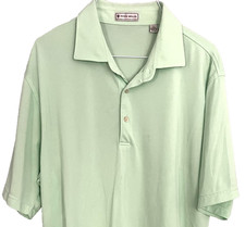 Peter Millar Polo Shirt Mens Large Mint Green...
