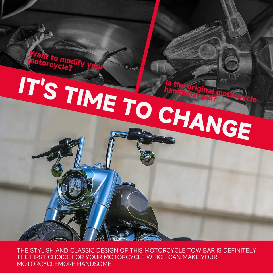 Manillar de suspensión de 8" Rise Z-Bars de 1" para Suzuki Savage 650 LS650 Intruder 750 800 Foto 4 de 4