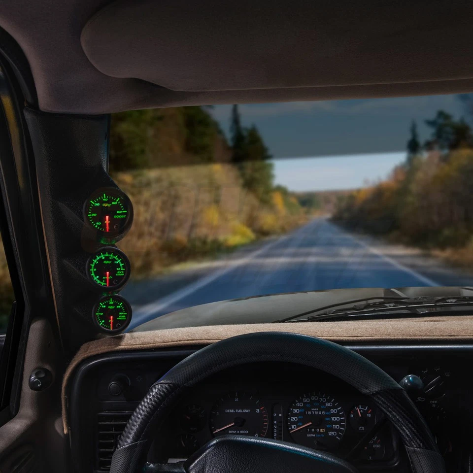 Medidores PSI de combustible B7 Boost EGT + triple cápsula para 94-97 Dodge Ram 2500 12 V Cummins Foto 2 de 4