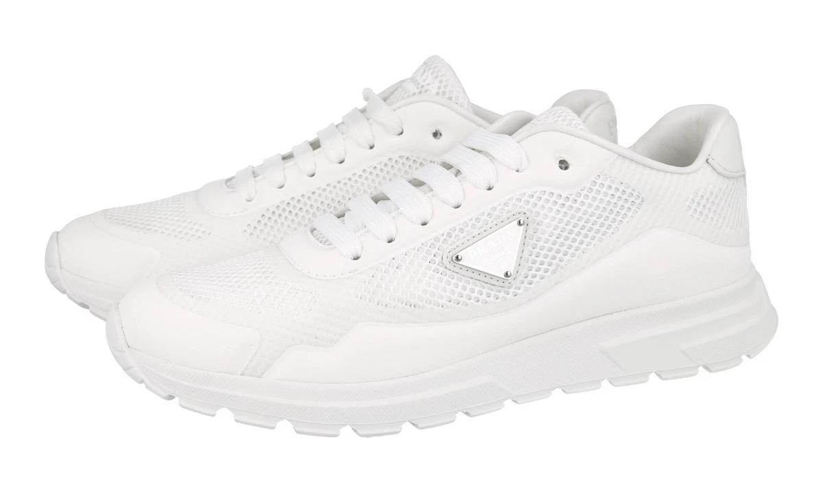 PRADA PRAX Mesh Sneaker - 1E920N - Weiss - NEU - 37