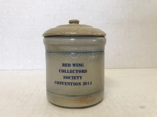 Red Wing Collectors Society Convention Stoneware Crock w/Lid 2014 Commemorative