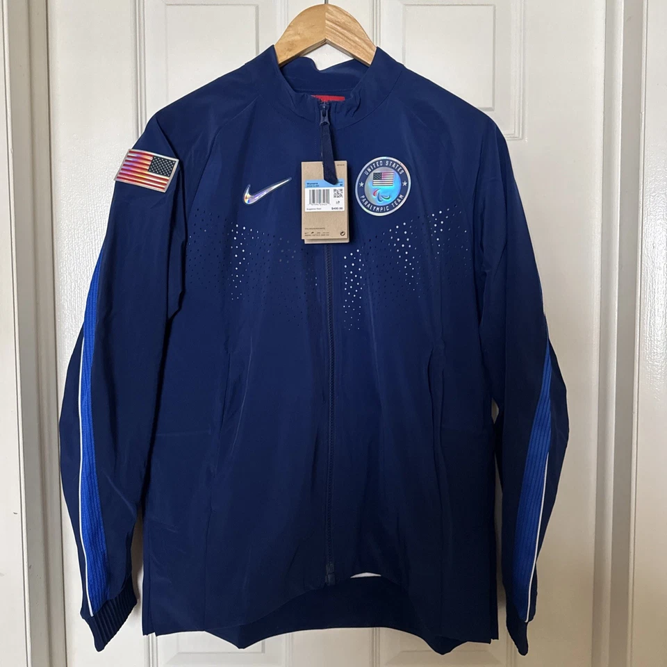Chaqueta Olímpica Nike Mujer Mediana París 2024 Equipo Paralímpico EE. UU. DZ3573-492 NUEVA Foto 2 de 4