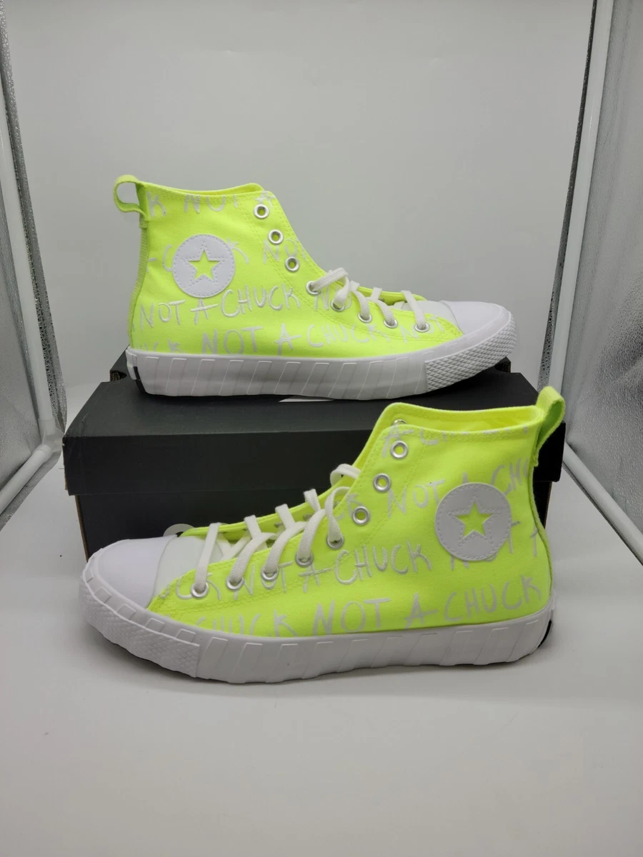 Exquisito Tibio Profeta Converse Unt1tl3d Not A Chuck All Star Hi Top Shoes MEN&#039;S SIZE 10  A03146C Yellow | eBay