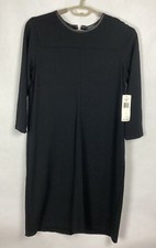 Lauren Ralph Lauren Womens Sz L Black Dress Long Sleeve 40x37 New Flaw