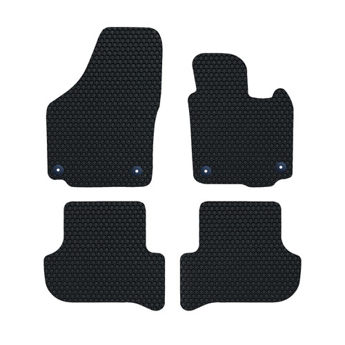 Skoda Yeti 20092017 Tailored Rubber Car Mats Black Floor Set Genuine Fits eBay