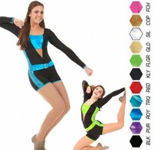 Gameplan FLO GREEN Child Medium New Ballet Dance Costume Boy Short Unitard